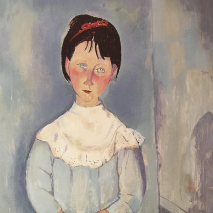 Limited Edition Lithograph Of Modigliani'S "Girl In Blue" - Produced Idem Paris