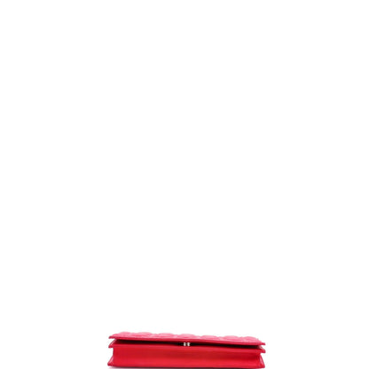 Christian Dior Lady Dior Convertible Chain Clutch Cannage Quilt Leather Long