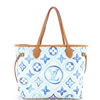 Louis Vuitton Neverfull Nm Tote By The Pool Monogram Tile Canvas Mm