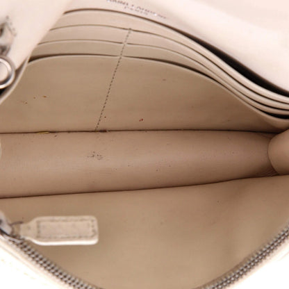 Saint Laurent Classic Monogram Tassel Crossbody Bag Python Embossed Leather