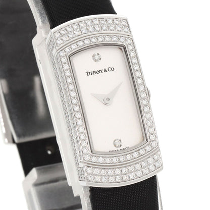 Tiffany&Co. Cocktail Watch Full Diamond Watches K18 White Gold/Leather Ladies