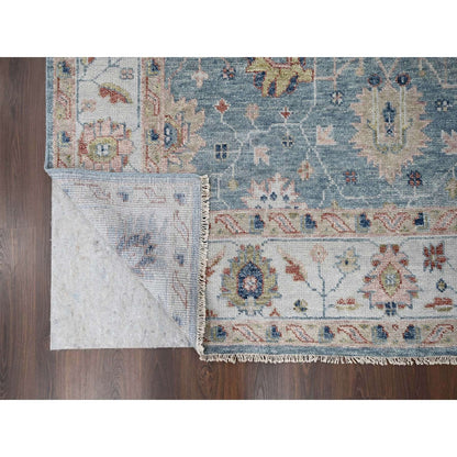 8'9"X12' Nimbus Gray Oushak Design Supple Wool Hand Knotted Oriental Rug