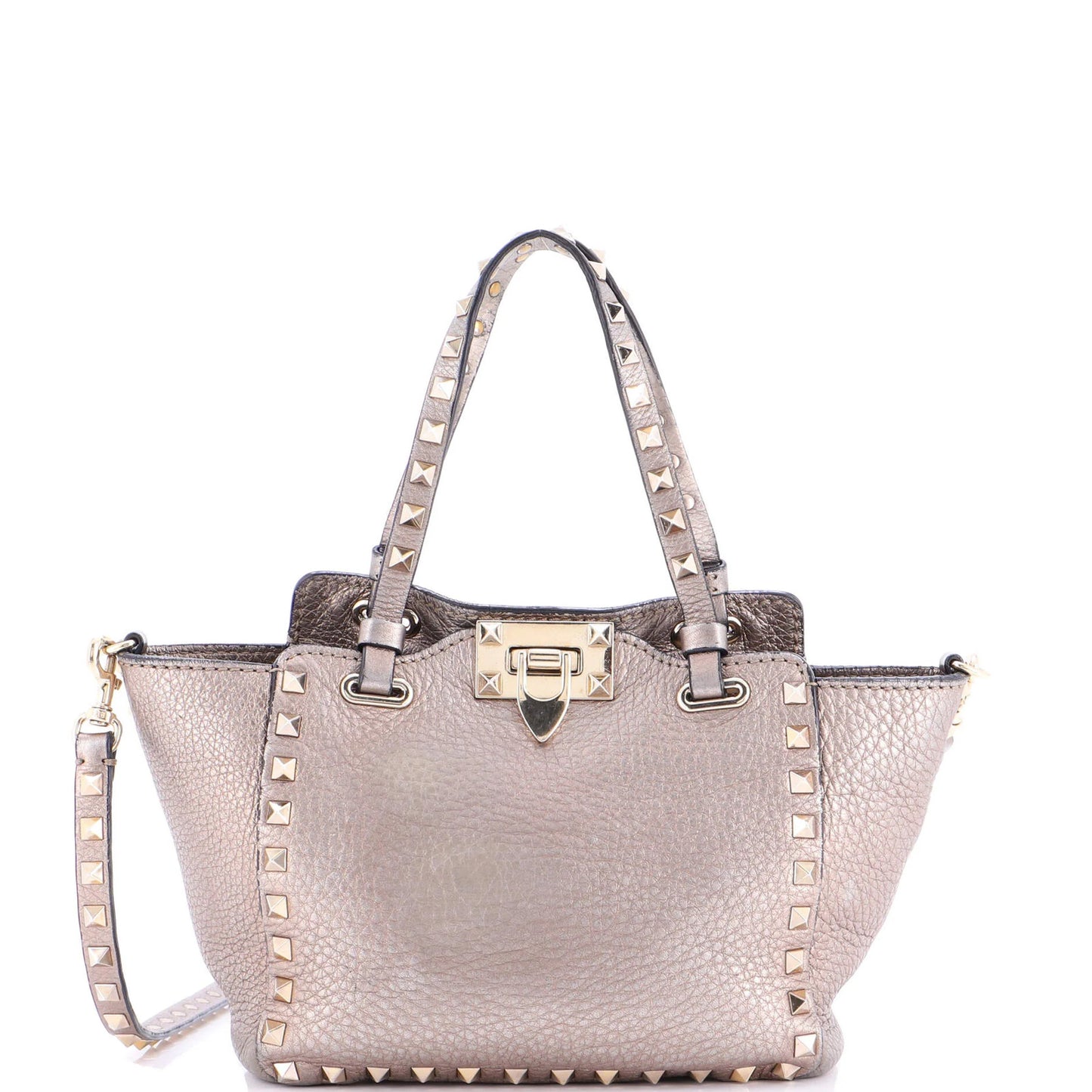 Valentino Garavani Rockstud Tote Pebbled Leather Medium