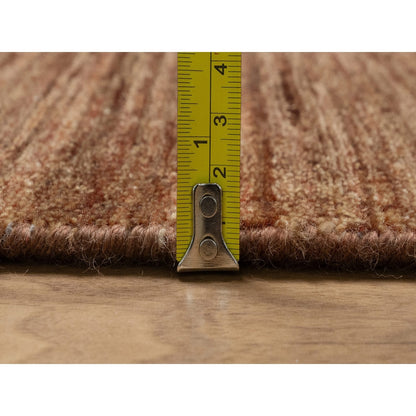 8'2"X10' Chocolate Brown Plain Solid Design 100% Wool Hand Knotted Rug