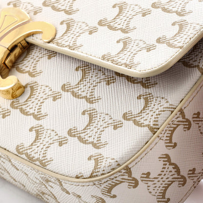 Celine Triomphe East-West Shoulder Bag Triomphe Coated Canvas