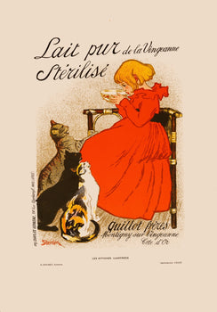 Steinlen  Lait Pur Strilis  Original 1897 Chaix Lithograph  Les Affiches Il