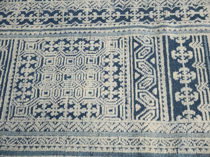 Large Modern Geometric Oriental Rug Cream