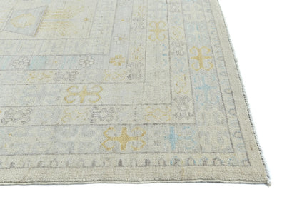 Handspun Wool Oushak Oriental Rug 9X12 Ft Muted