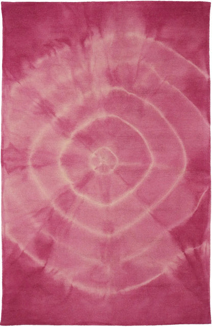 Hand-Tufted Fuchsia Tie-Dye 5X8 Modern Rug Kids Room Carpet