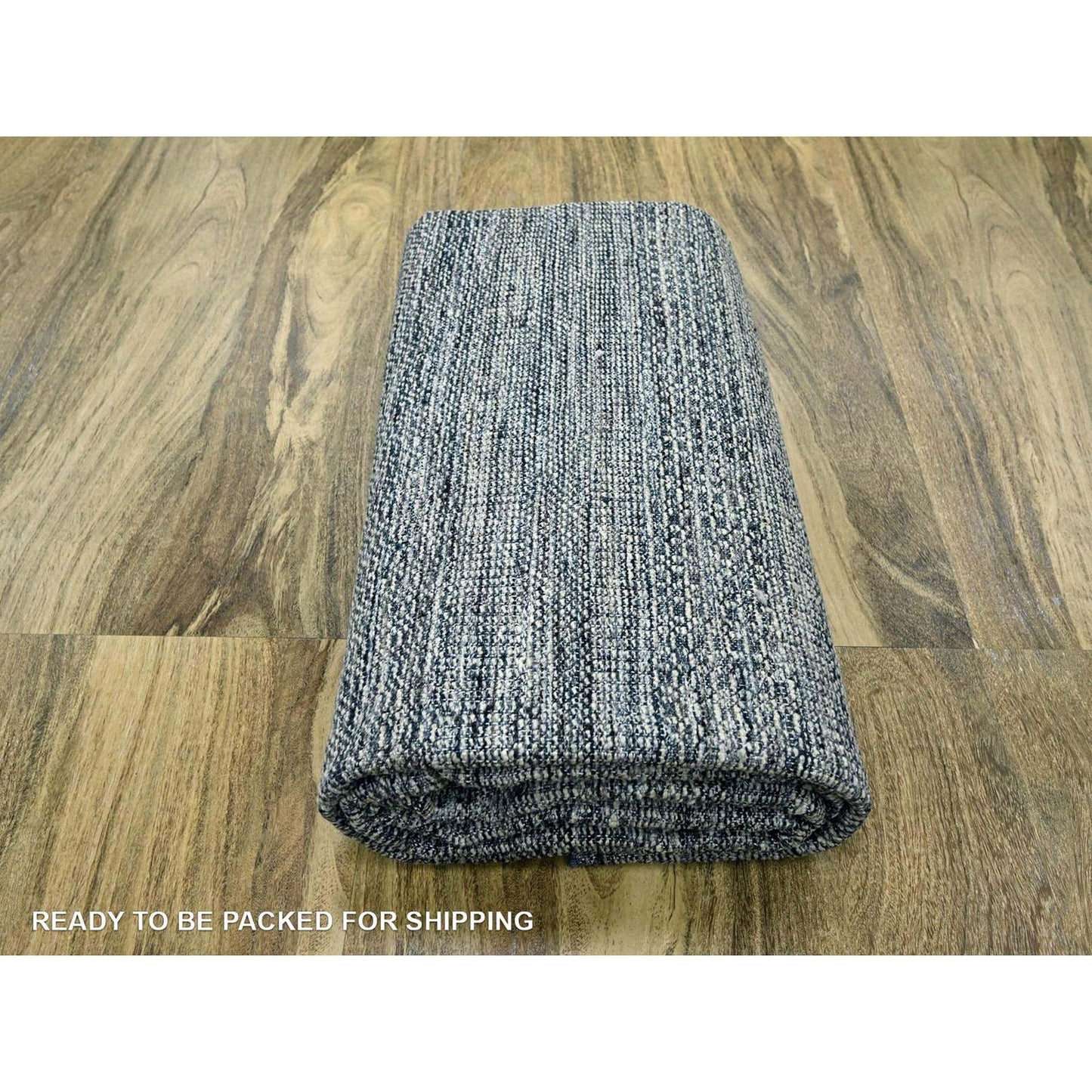 8'2"X10' Blue Hand Knotted Rug Pure Wool Oxidized Grass Design Oriental