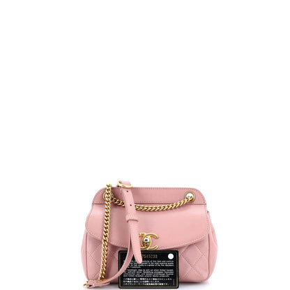 Chanel Curved Flap Bag Quilted Lambskin Small