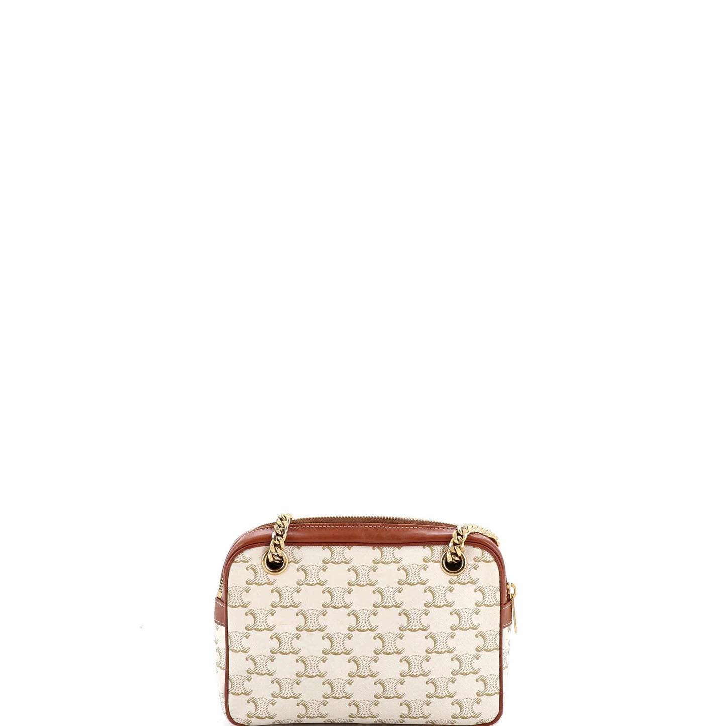 Celine Patapans Bag Triomphe Coated Canvas Small