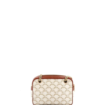 Celine Patapans Bag Triomphe Coated Canvas Small