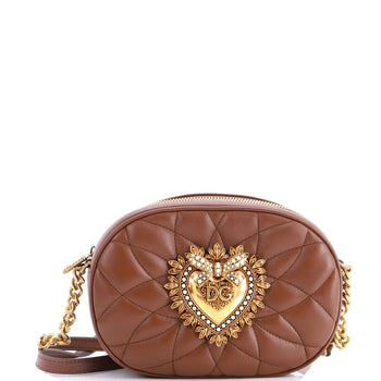 Dolce & Gabbana Devotion Camera Bag Quilted Leather Small