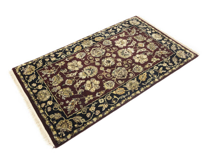 Handmade Agra Jaipur Rug Floral Thick Pile