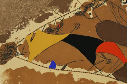 Josep Guinovart Serie P 1982 Lithograph Abstract Spanish Expressionist Print