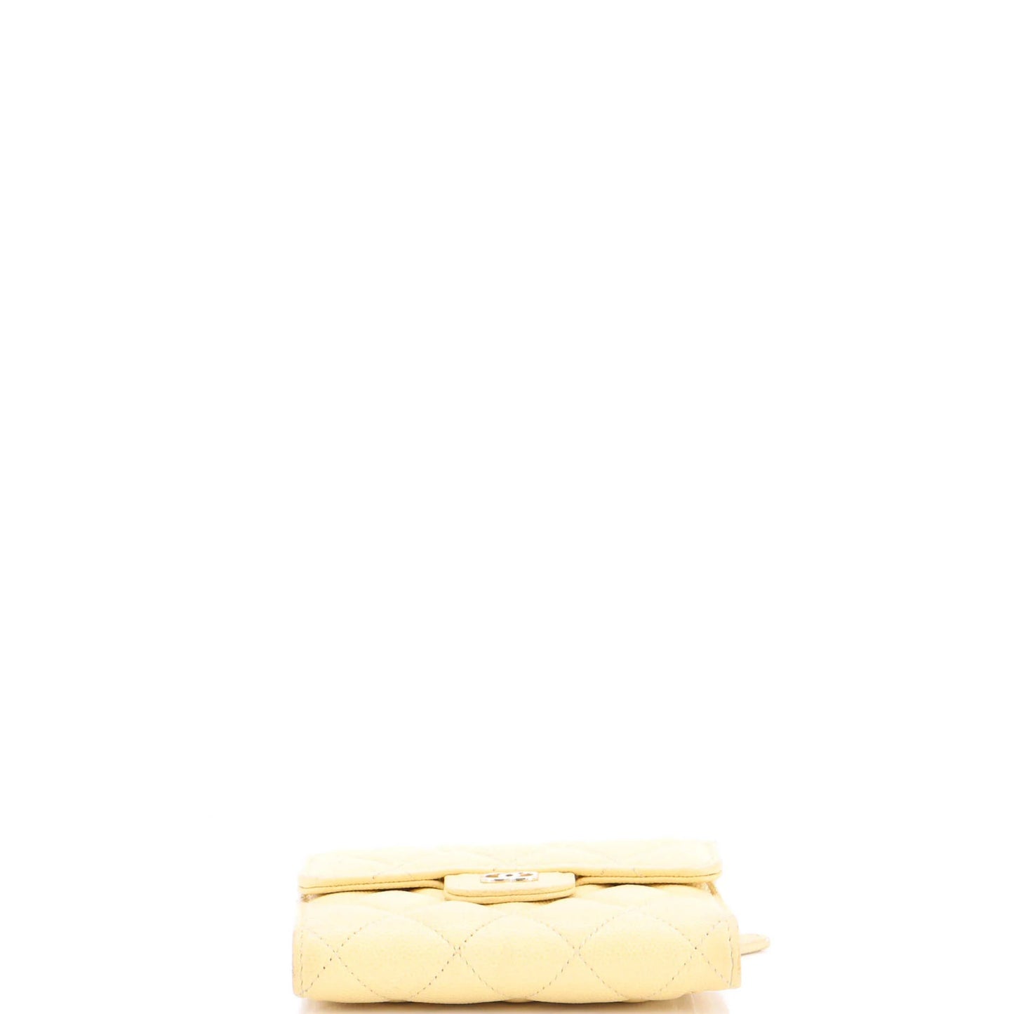 Chanel Cc Compact Classic Flap Wallet Quilted Caviar