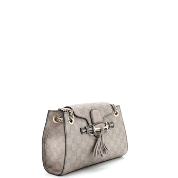 Gucci Emily Chain Flap Shoulder Bag Guccissima Leather Small