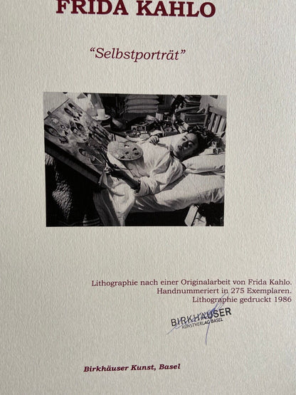 Frida Kahlo Lithograph Coa Hand