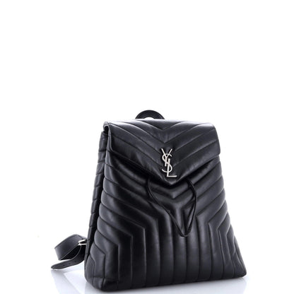 Saint Laurent Loulou Backpack Matelasse Chevron Leather Medium