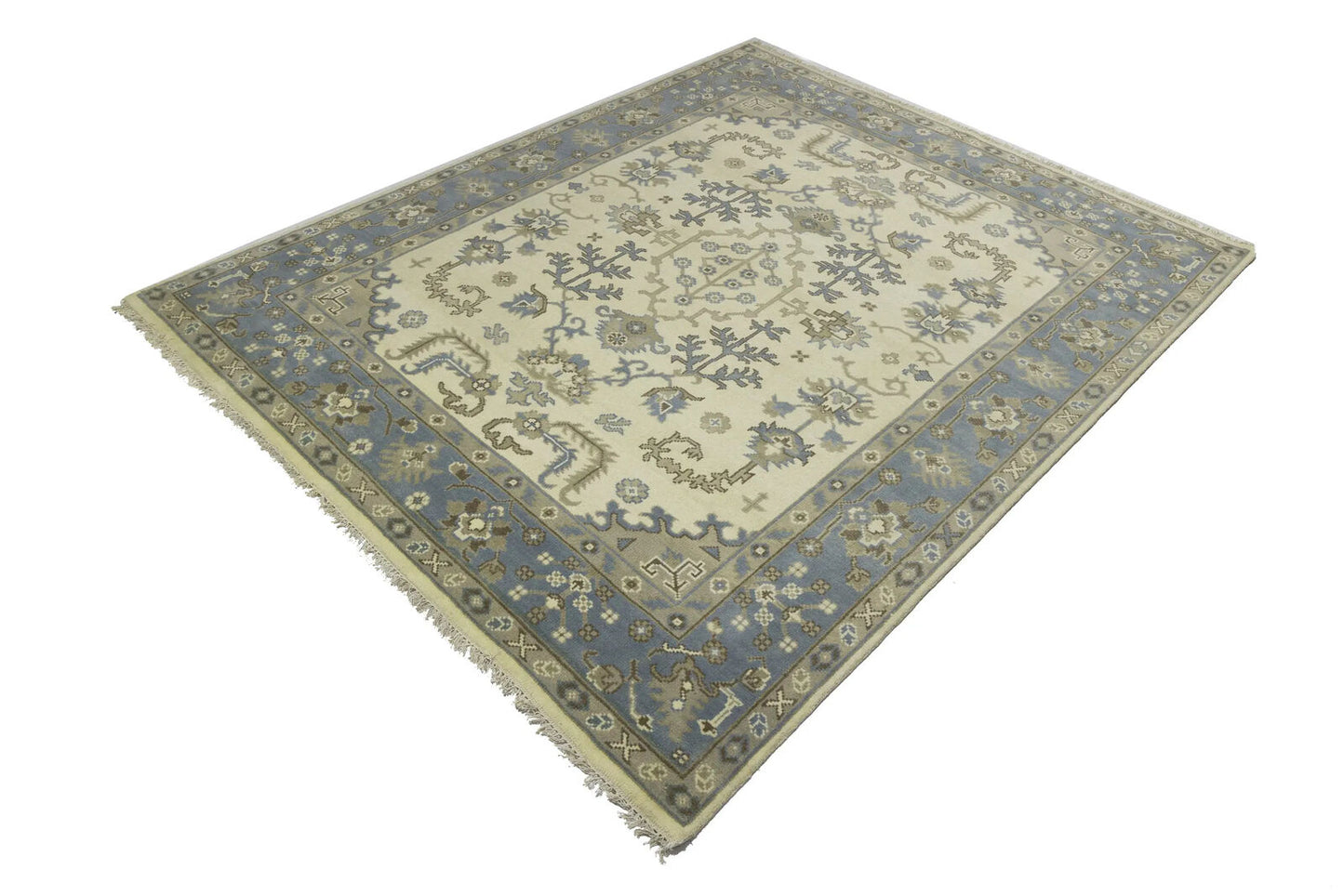 8X10 Ft Oushak Chobi Oriental Rug Floral Design