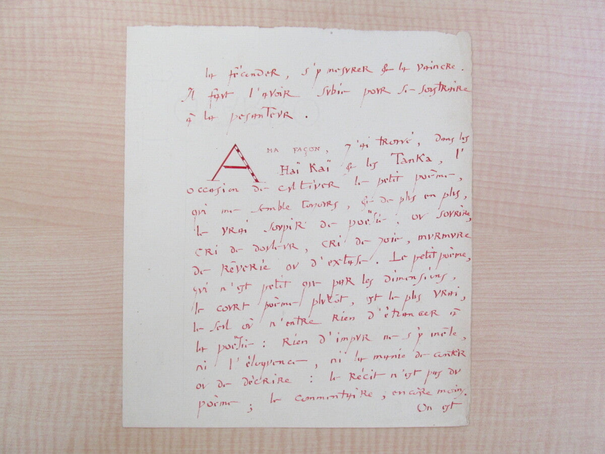Andre Suares?Hai Kai D'Occident?With Autograph Special Edition Limited To 10