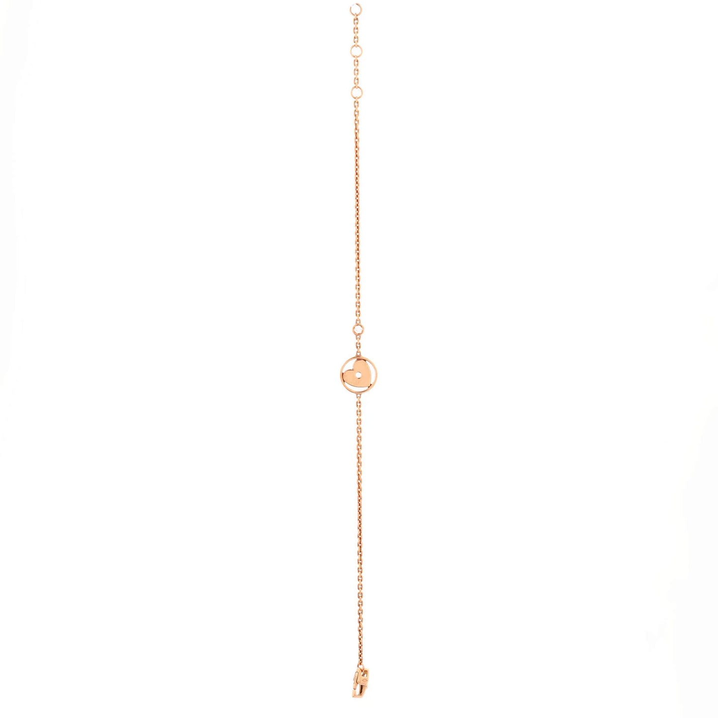 Louis Vuitton Idylle Blossom Monogram Heart Bracelet 18K Rose Gold With Diamond