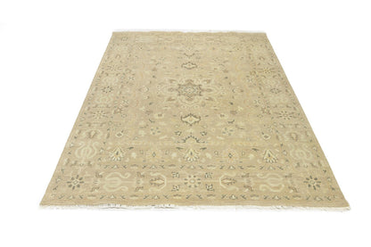 Carpet 8X10 ft Transitional Oriental Rug Muted Floral Handmade Decor