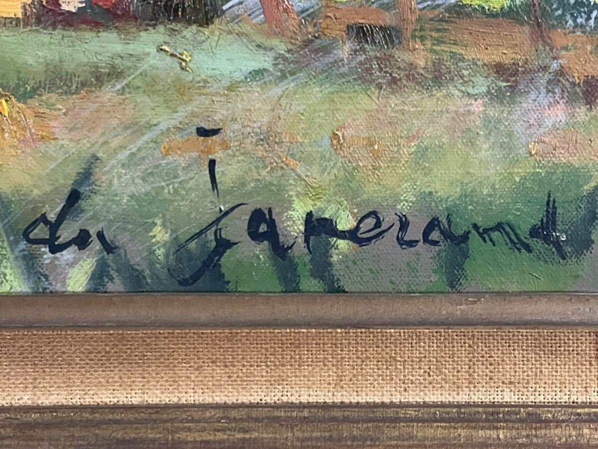 Signed Original Oil Painting Framed French Art Landscape By Richard Nahmias