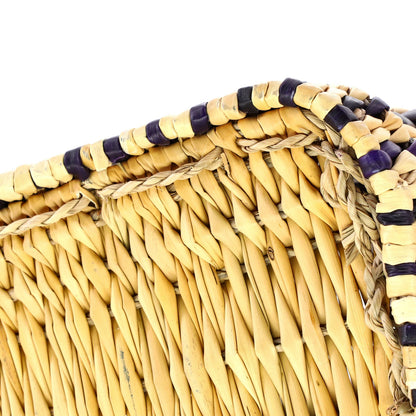 Loewe Paula'S Ibiza Square Basket Tote Woven Reed With Leather Small