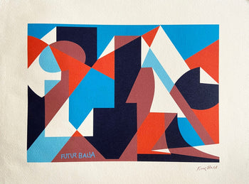 Giacomo Balla Lithograph 1968 Biennale Di Venezia Numerata A Mano Limitata