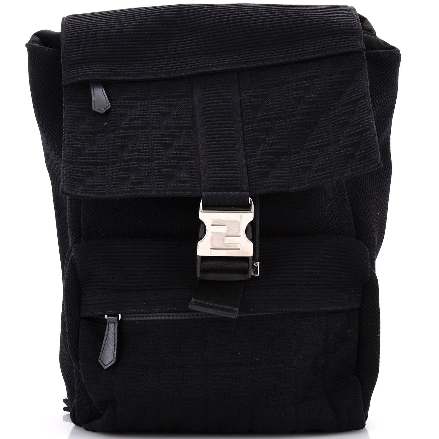 Fendi Fendiness Backpack Zucca Jacquard And Mesh Medium