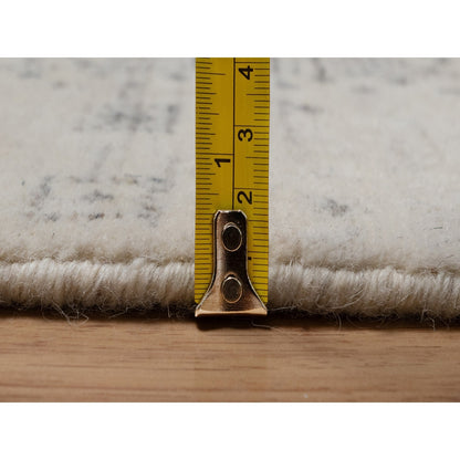 5'X8' Chiffon White Modern Design Lori Buft Pure Wool Hand Knotted Rug