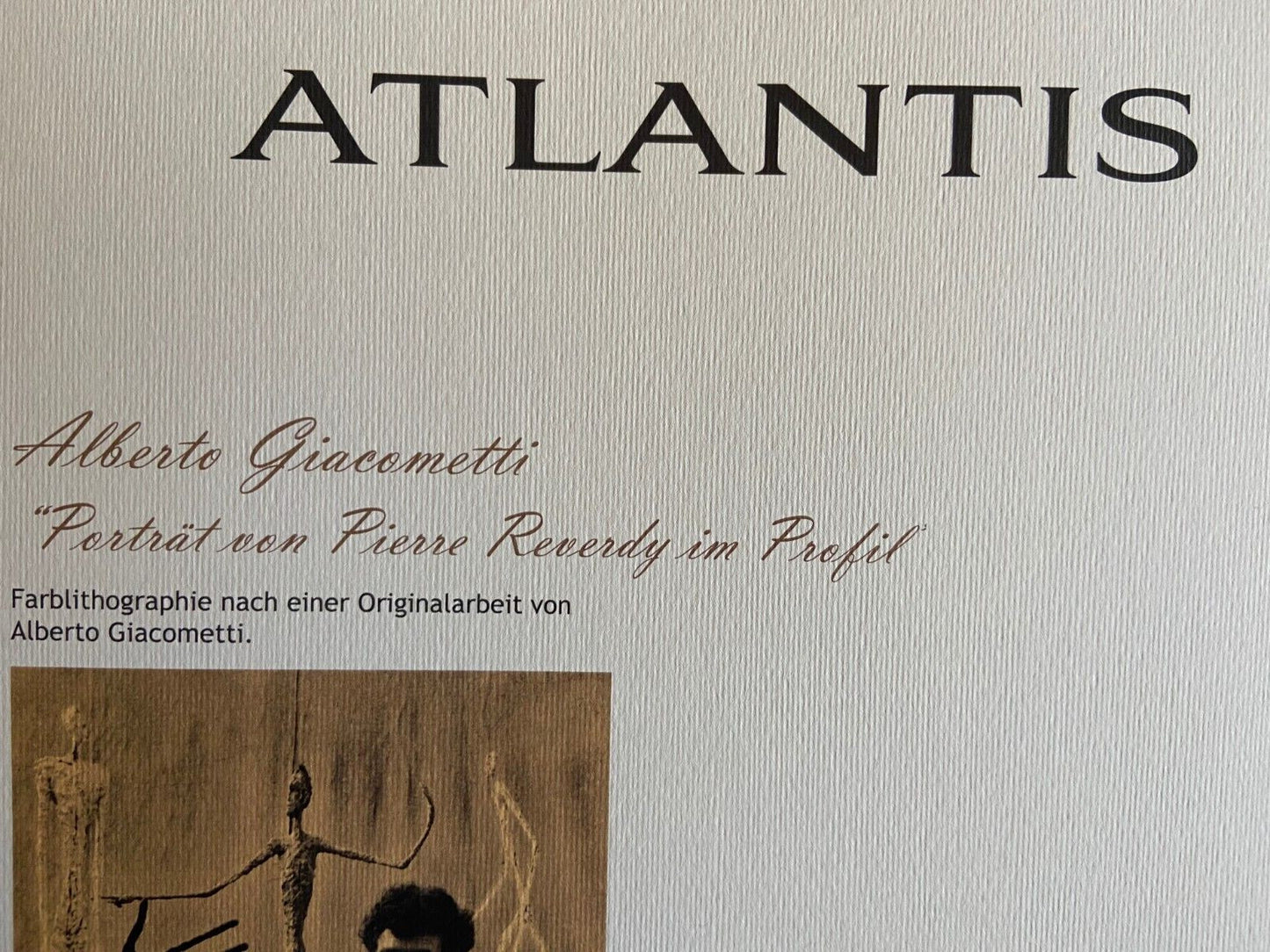 Alberto Giacometti Lithograph Coa Signed Stamped Numbered 180 Ex