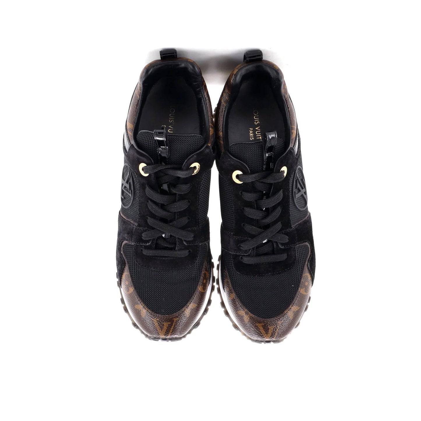 Louis Vuitton Women'S Run Away Sneakers Mesh With Monogram Canvas And Suede