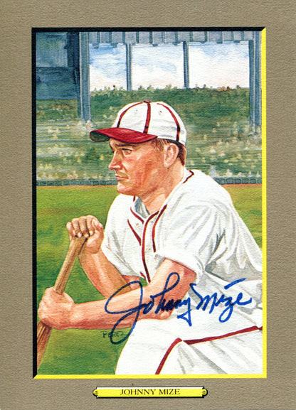 Johnny Mize Autographed Perez Steele Greatest Moments Card (Jsa)