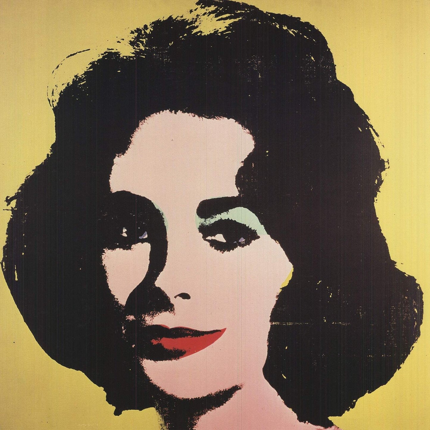 Andy Warhol Early Colored Liz " Poster Pop Art Yellow, Black