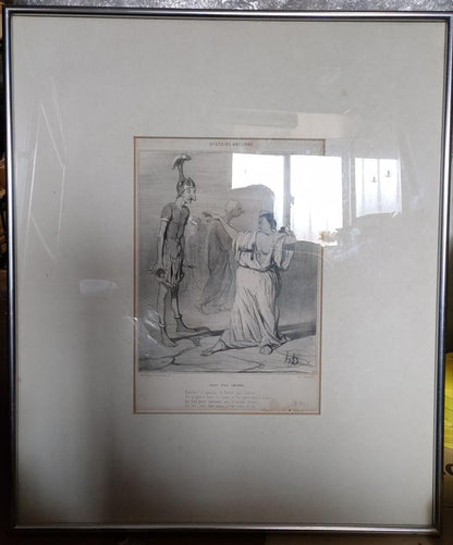Honore Daumier Lithograph 1842 Ne Aux Enfers  Le