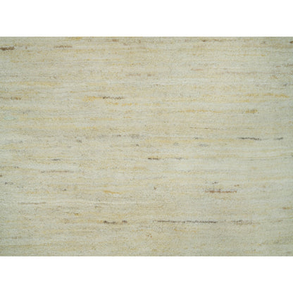 2'6"X10' Ballet White Lori Buft Plain Design Wool Hand Knotted Runner Rug