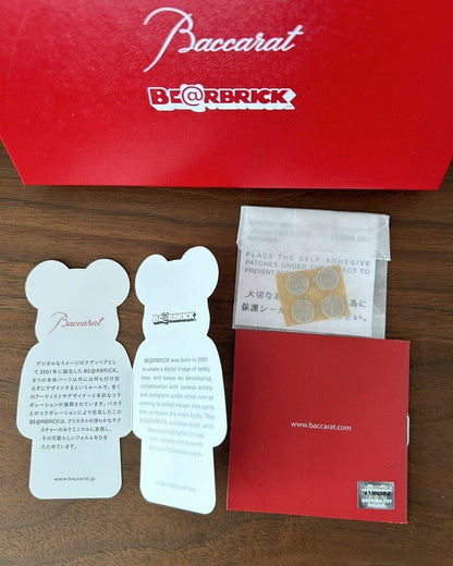 Baccarat Medicom Be@Rbrick Black Crystal Glass Figurine Bearbrick With Box