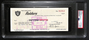 AL Davis Signed/Autographed 1977 Oakland Raiders Check PSA/DNA