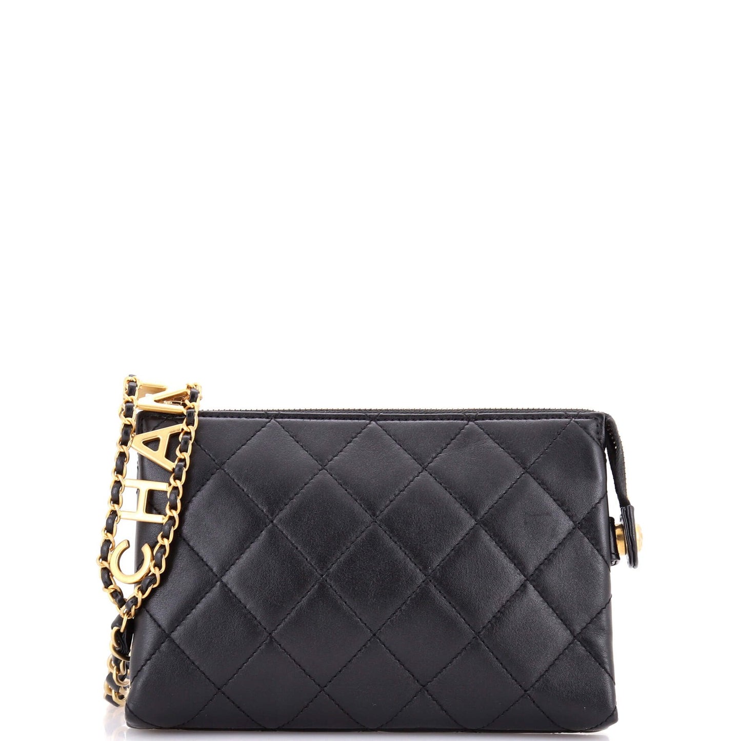 Chanel Logo Chain Strap Waist Bag Quilted Lambskin Small