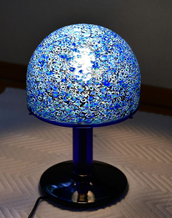 Aulenti Vistosi Murano Millefiori Glass Table Lamp Italy 1993