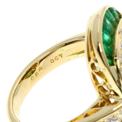 MITSUO KAJI   Ring Emerald Diamond K18 Yellow Gold
