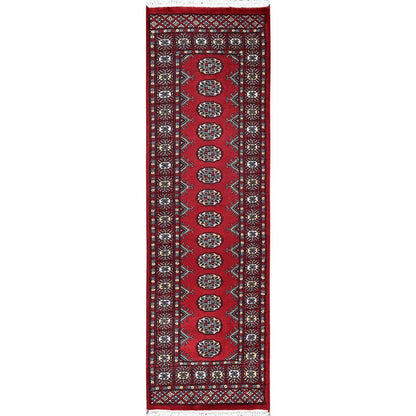 2'1"X6'1" Red Princess Bokara Pure Wool Hand Knotted Runner Oriental Rug