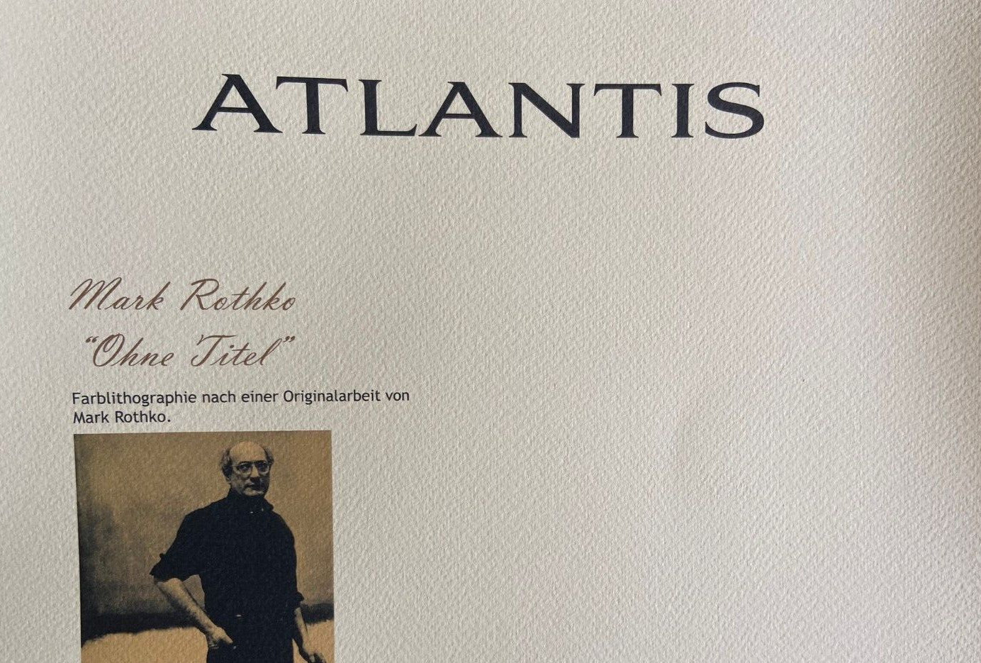 Mark Rothko Lithograph Coa Signed Op Numbered Stamped Collection