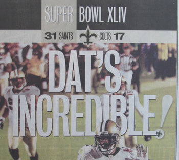 The Times Picayune Newspaper Saints Super Bowl