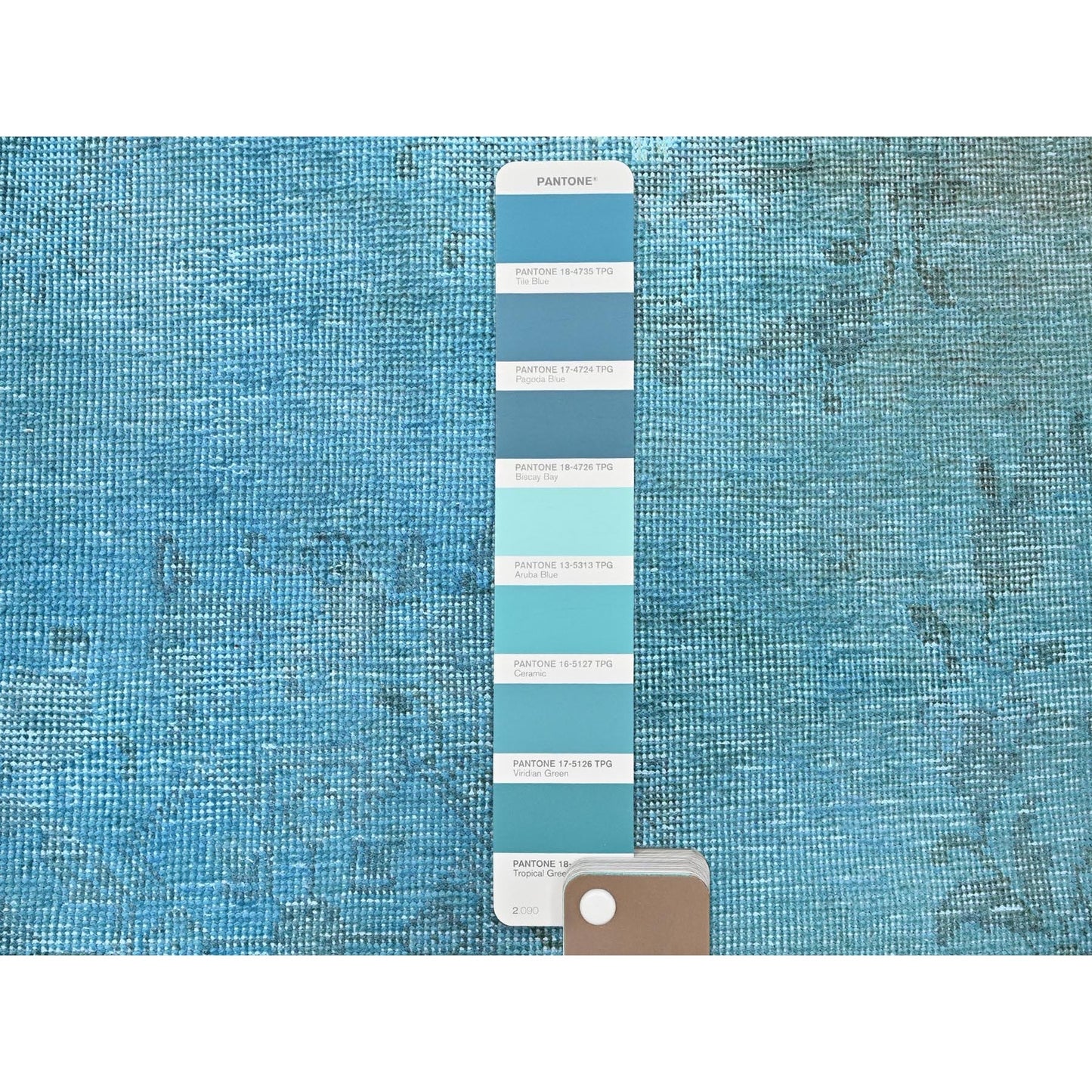 2'5"X9'10" Blue Overdyed Vintage Zoroastrian Hand Knotted Wool Runner Rug