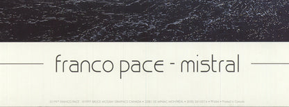 Franco Pace Mistral " Offset Lithograph Photography Brown, Blue Sai