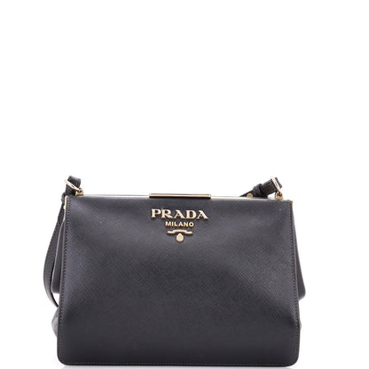 Prada Light Frame Shoulder Bag Saffiano Leather Small